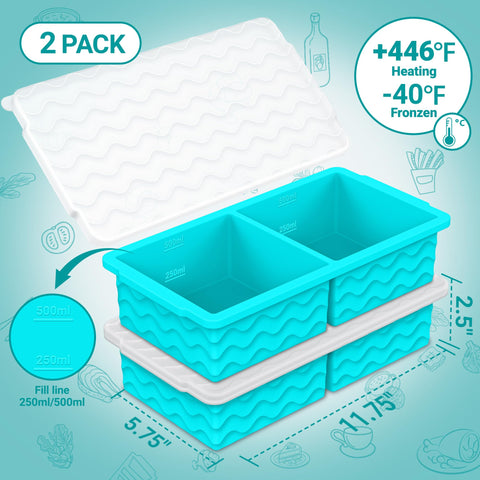 Moldes Aopigavi para sopa con mediciones 250ml/8oz para porciones.