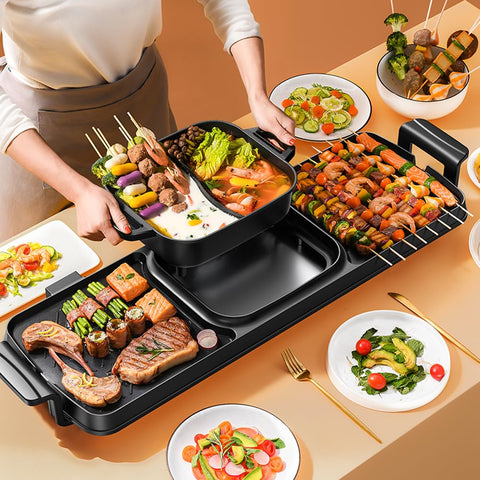 AORAN Kitchen dos en uno para grill y hot pot