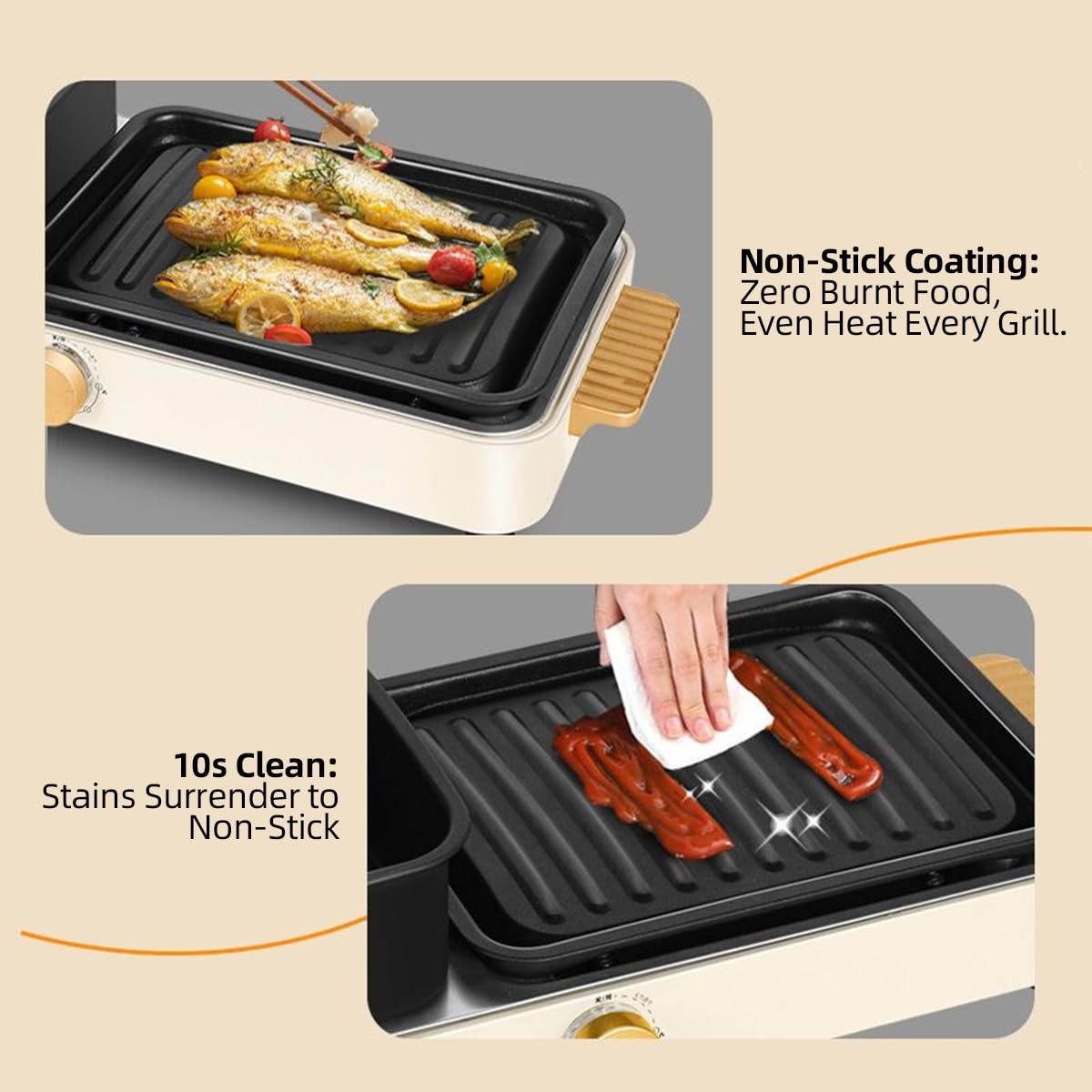 Set de 4 herramientas de acero inoxidable para cocinar sin compras extras.