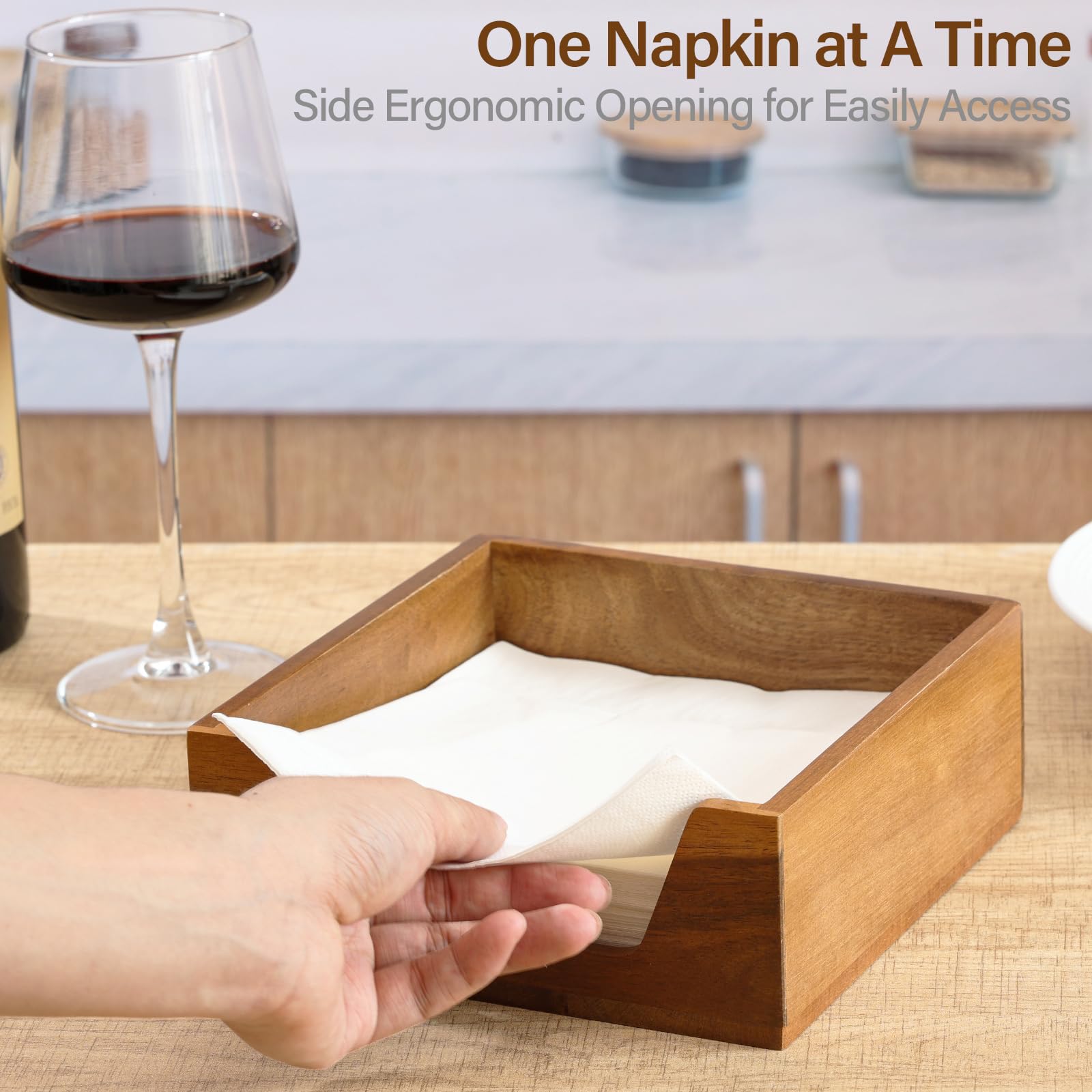 Diseño de estilo campo en madera para la mesa de cocina.