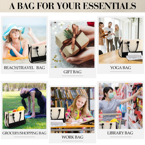 Tote duraderas y reutilizables de Aoriher para uso diario y viajes.