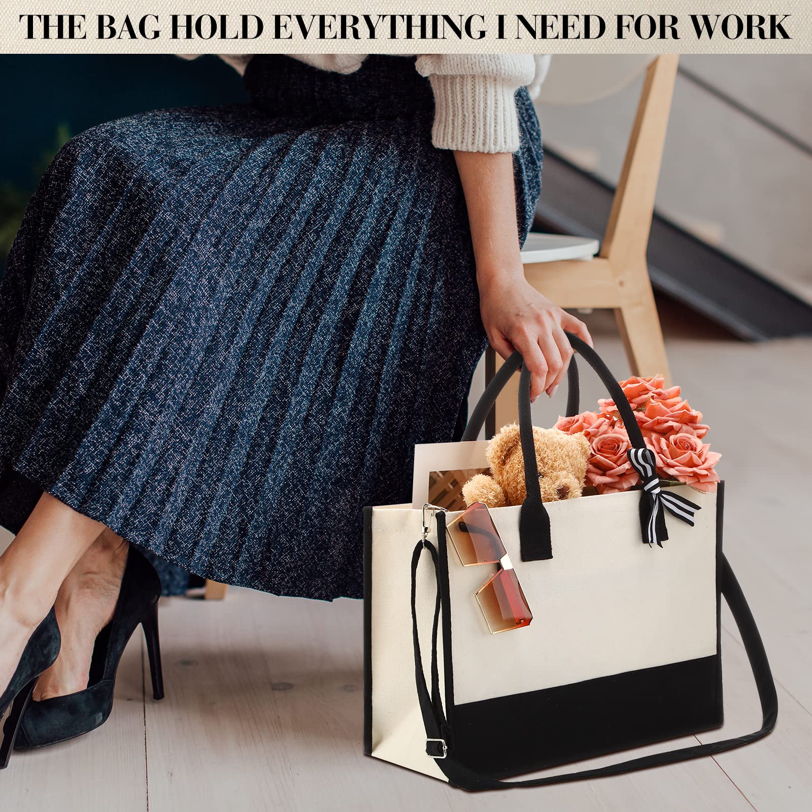 Aoriher bolsa de lona ideal como regalo para damas de honor o cumpleaños.