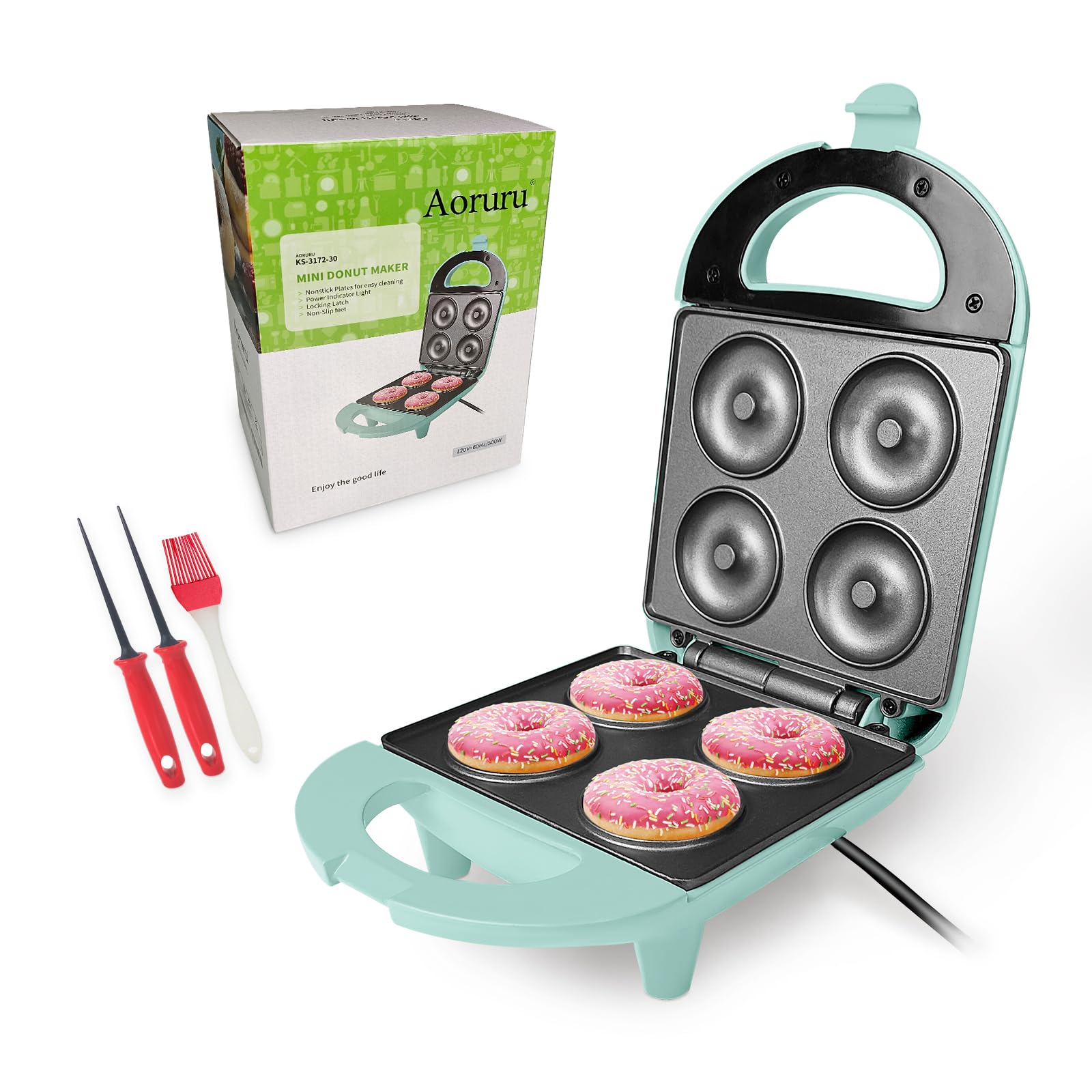 Aoruru mini donas en bandeja horneadas para meriendas rápidas