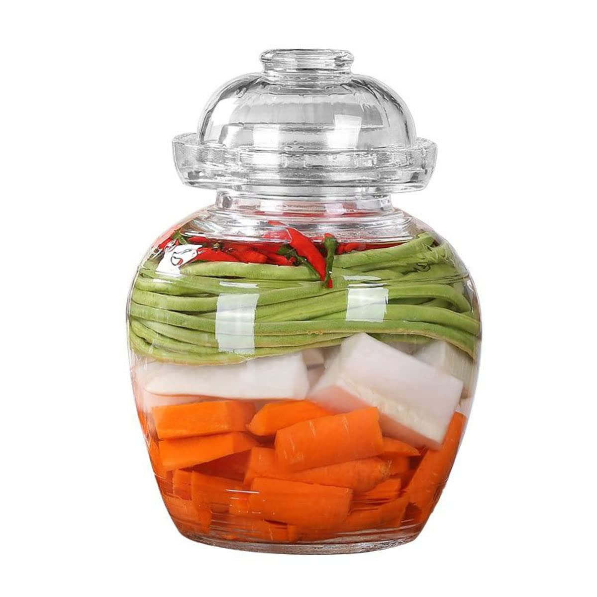 Frasco Aosnttol de vidrio 2,5 L para encurtidos con tapa hermética