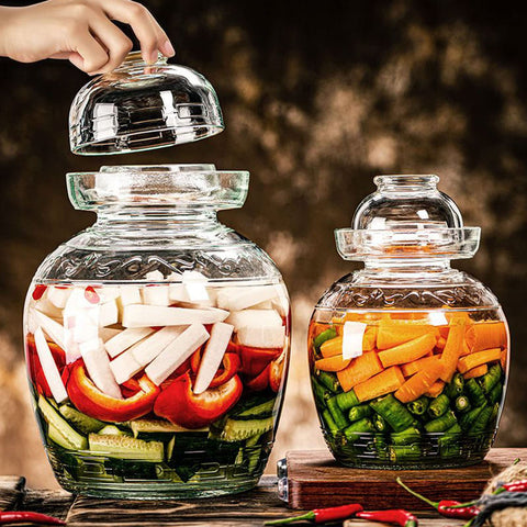 Aosnttol vidrio resistente para conservas bebidas y fermentaciones caseras.