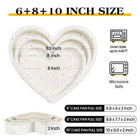 Molde corazón AOTASO de 8 pulgadas, pasteles uniformes y fáciles de sacar.