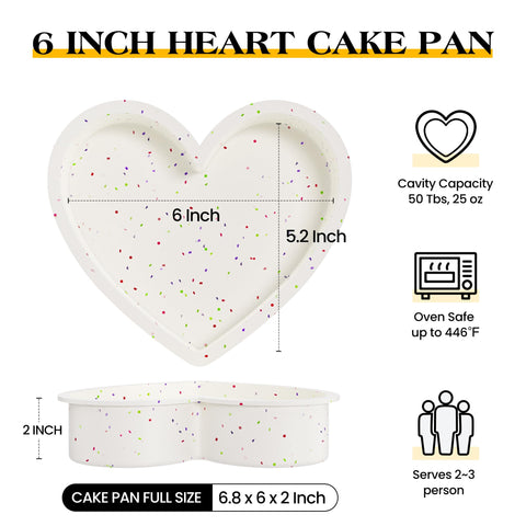 Moldes de corazón de silicona AOTASO, antiadherente, ideal para bizcochos en casa.