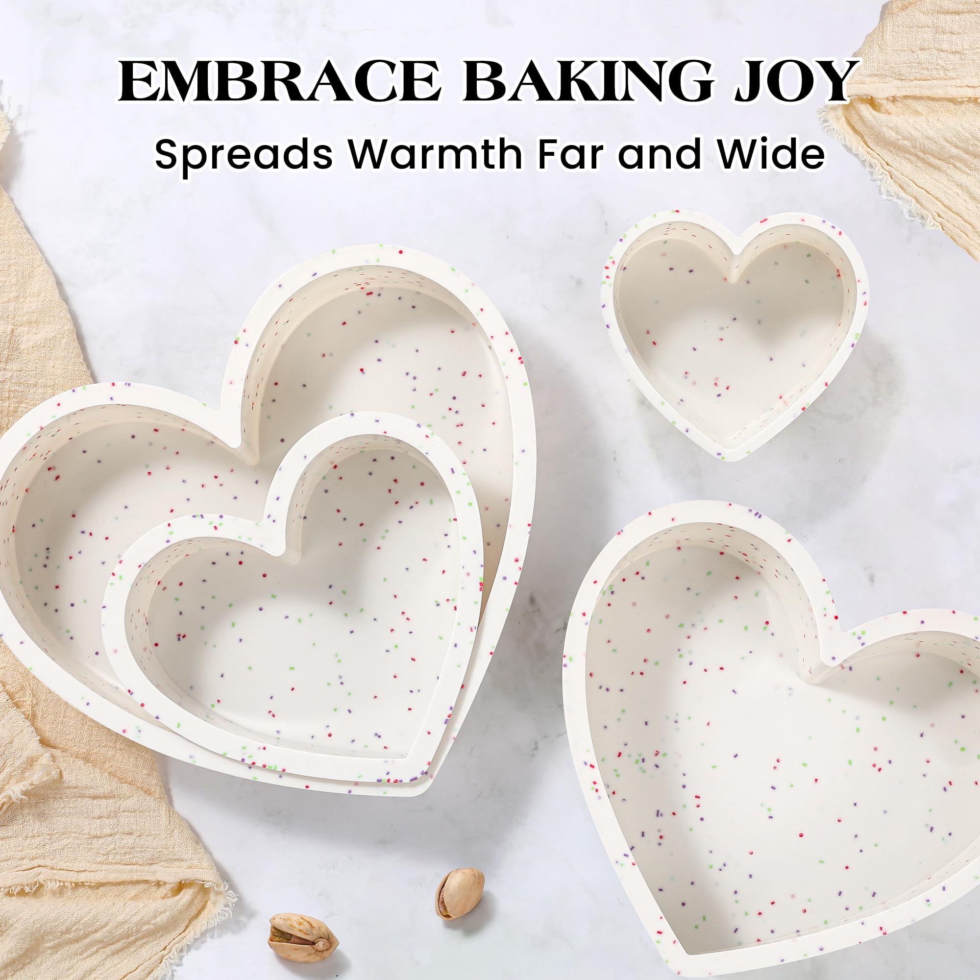 AOTASO molde corazón usos múltiples para repostería y postres.