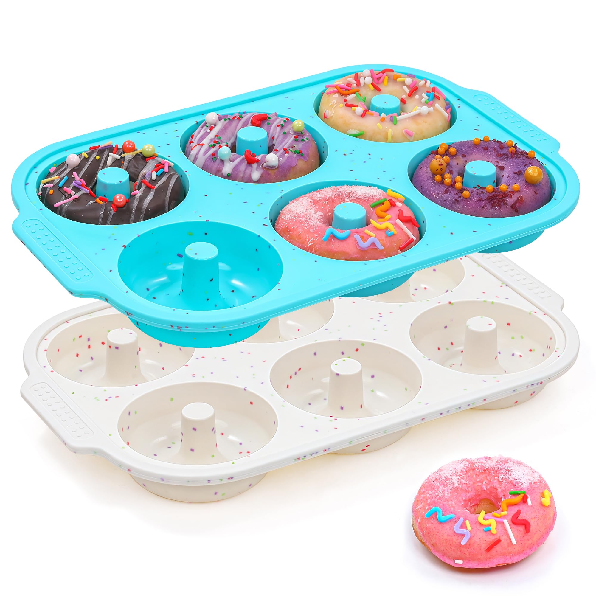 Molde AOTASO para rosquillas de silicona antiadherente, desmolde fácil.