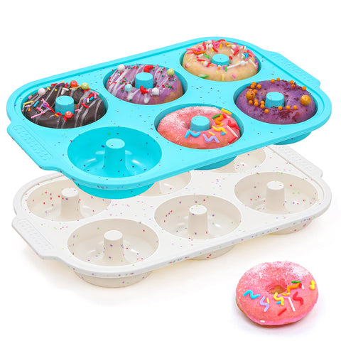 Molde AOTASO para rosquillas de silicona antiadherente, desmolde fácil.