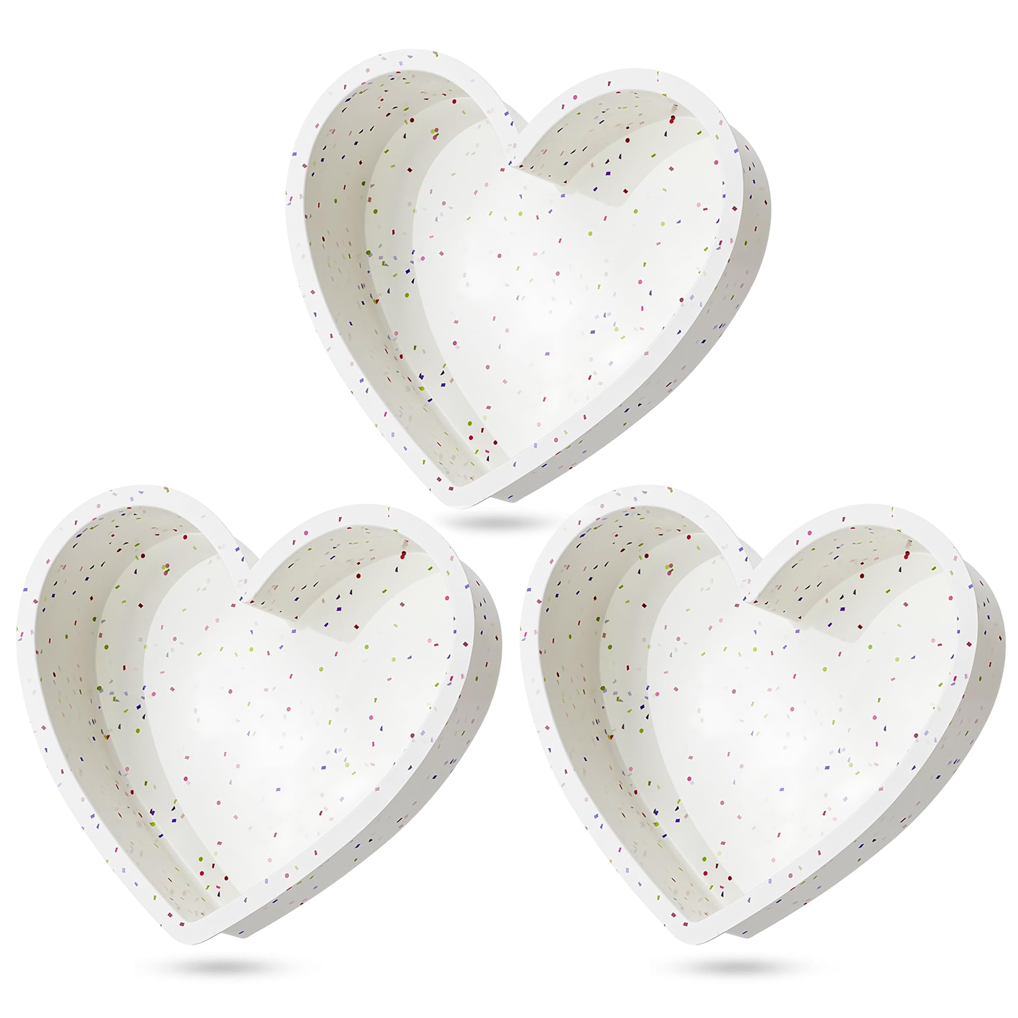 Moldes AOTASO para corazón de 6 pulgadas, antiadherentes y desmoldado fácil.
