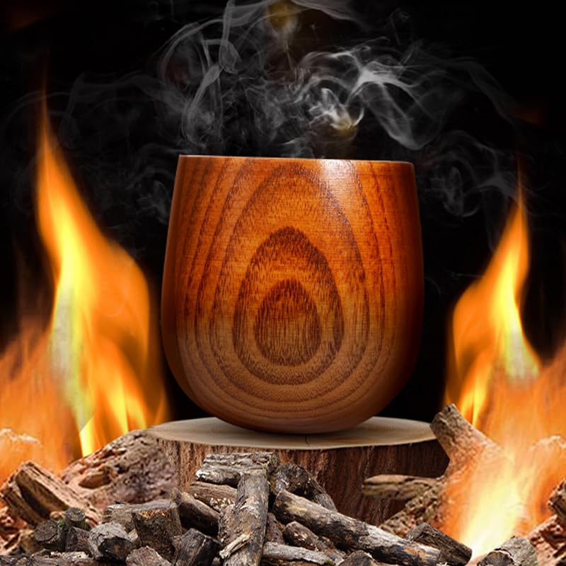 Conjunto de dos vasos Aotbuloi para whisky en madera, ideal para compartir.