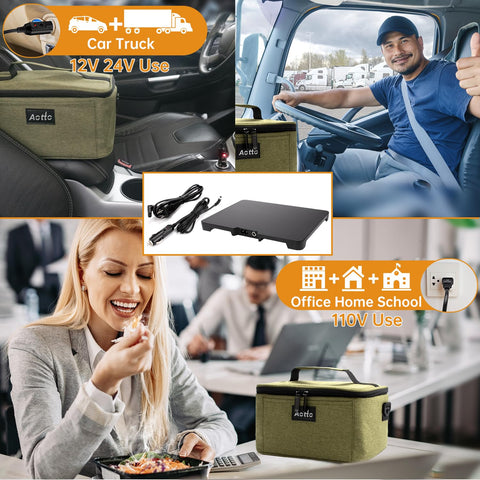 Caja de almuerzo Aotto interior: cocción uniforme y comida caliente.