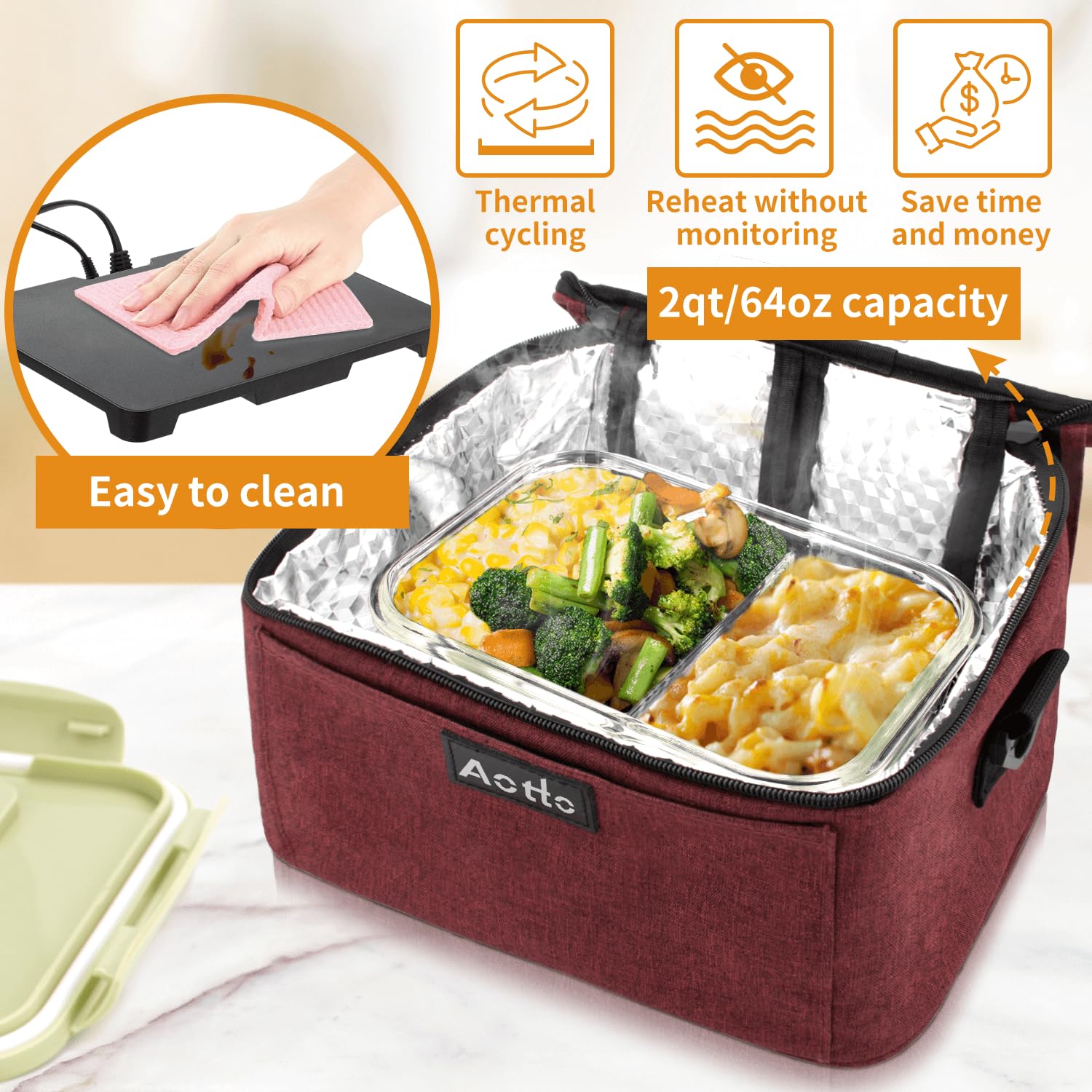 Horno portátil Aotto 110V para hogar mantiene caliente la comida