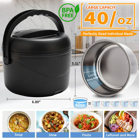 Aotto Lunchbox funciona en 12V, 24V y 110V para viajes.