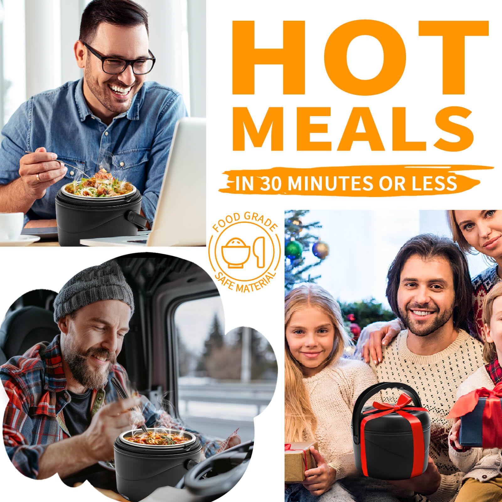 Aotto Lunchbox calienta alimentos rápido para almuerzos frescos sin usar el microondas.