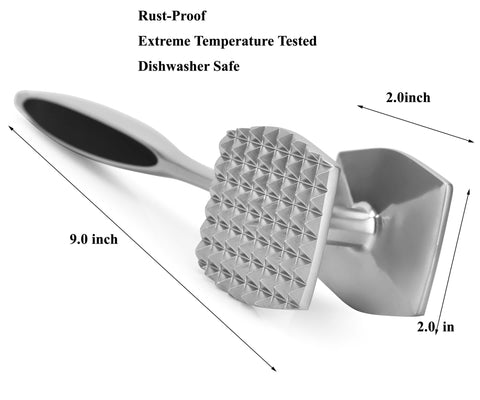 AOWOTO martillo ablandador con mango de goma ergonómico, cómodo para uso prolongado.