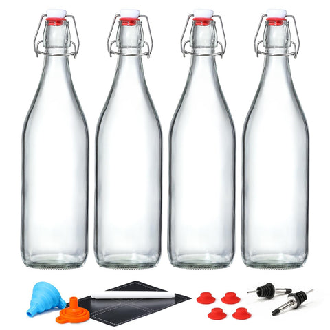 AOZITA botellas de 1 litro con tapa oscilante para fermentación.