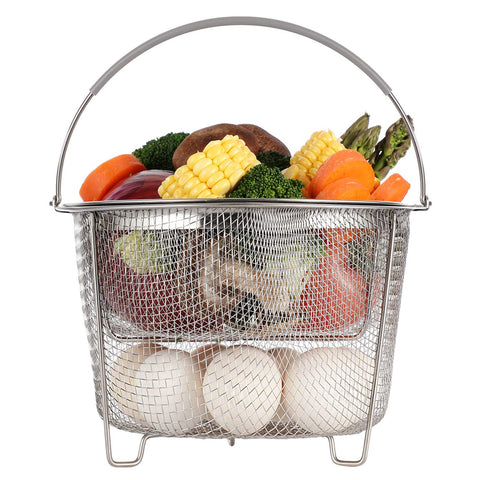 AOZITA cesta de vapor 2 niveles para ollas, permite cocinar varios ingredientes a la vez