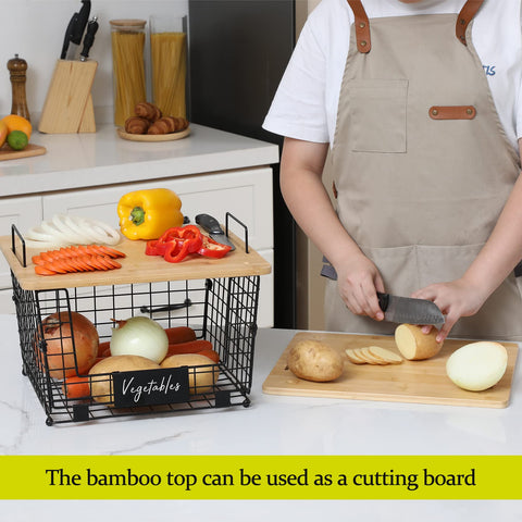 AOZITA tapa de bambú funciona como tabla de cortar
