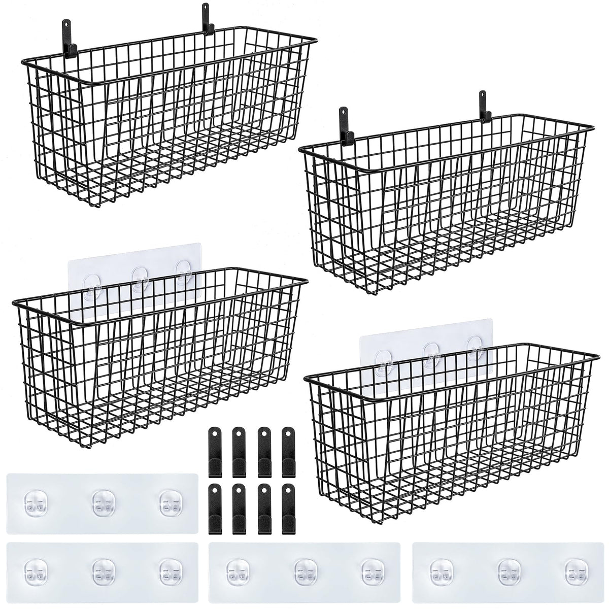 AOZITA cestas colgantes extra grandes para pared, facilitan organización y acceso a objetos.