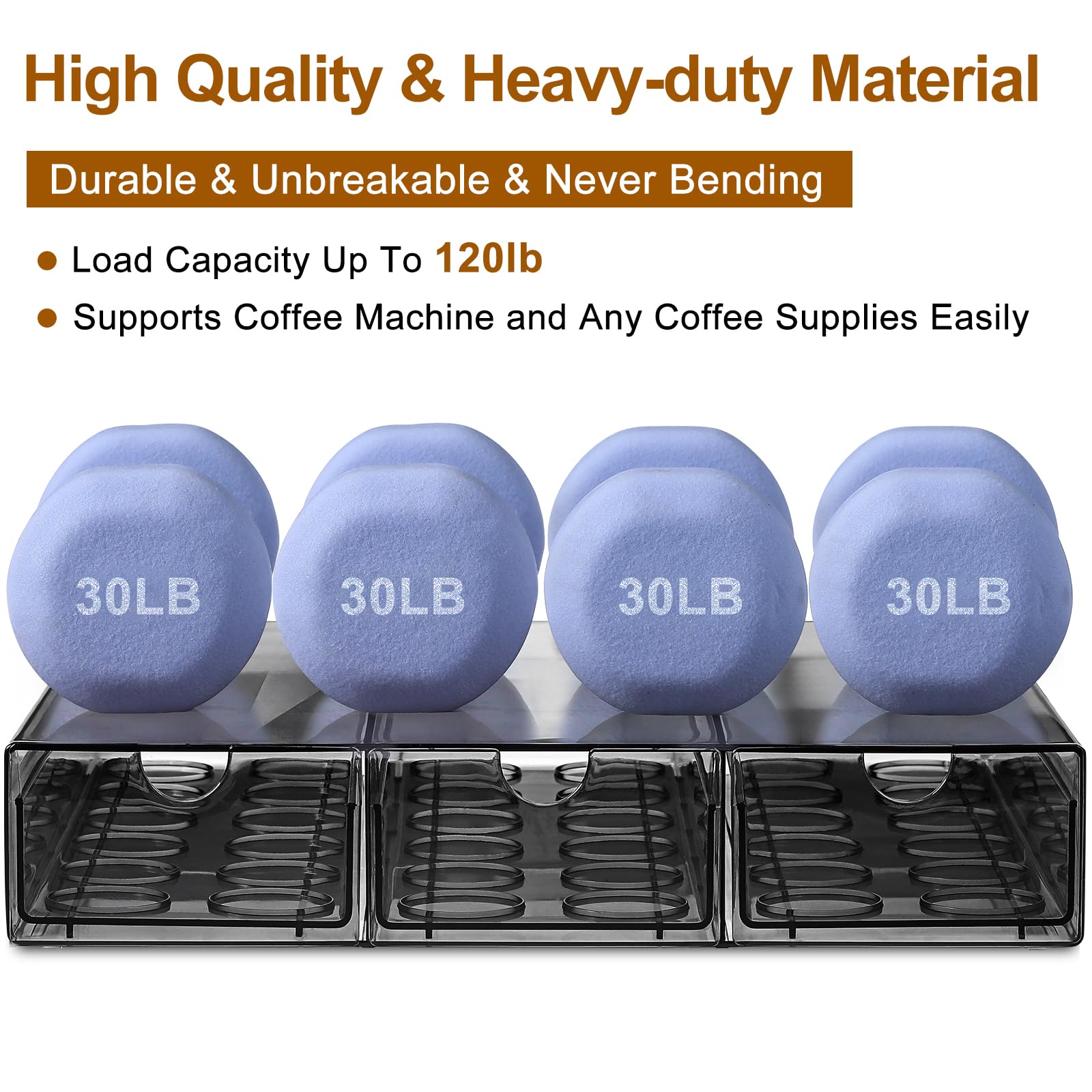 AOZITA compatibilidad con Keurig y otras cafeteras para encajar junto a la cafetera.