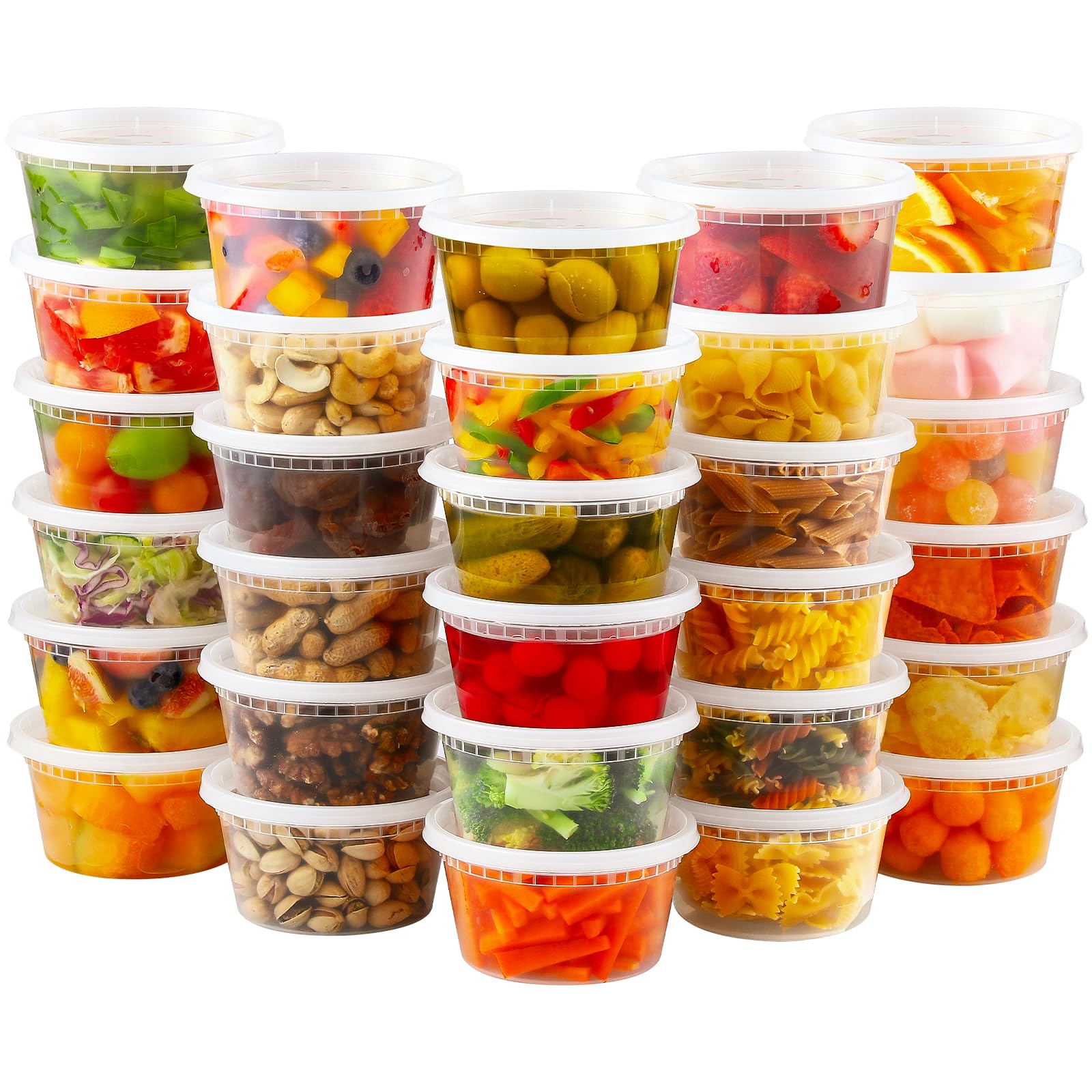 AOZITA contenedores deli 12 oz con tapas herméticas para almacenamiento seguro