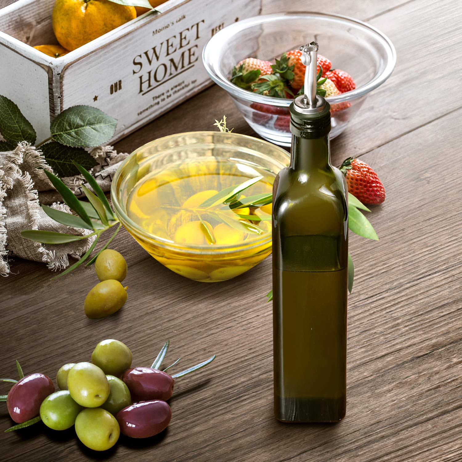 AOZITA dispensador de cocina elegante para aliños y aceites.