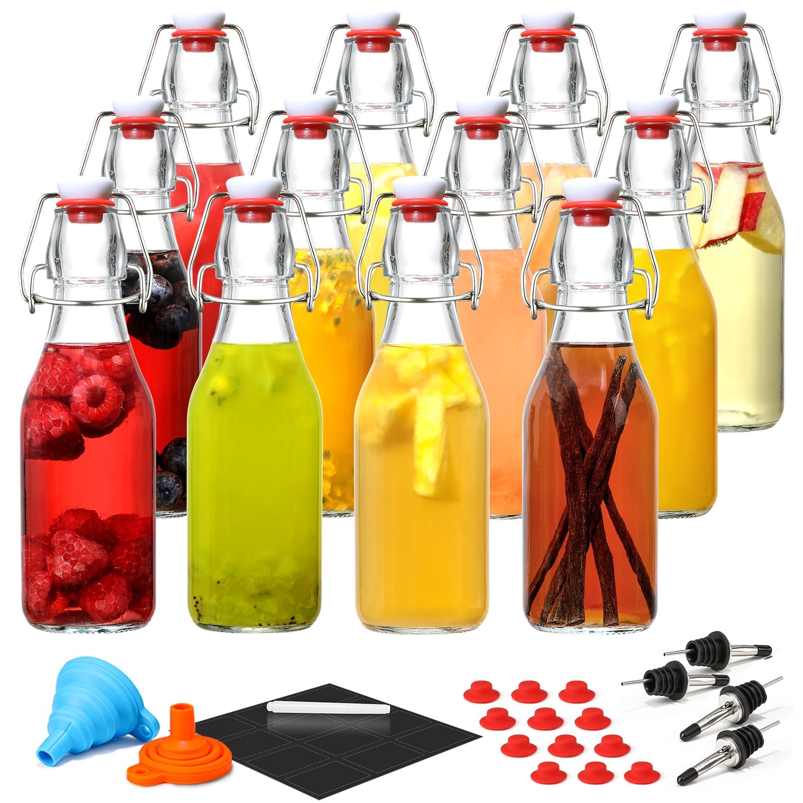 Etiquetas AOZITA resistentes y bolígrafo para marcar bebidas
