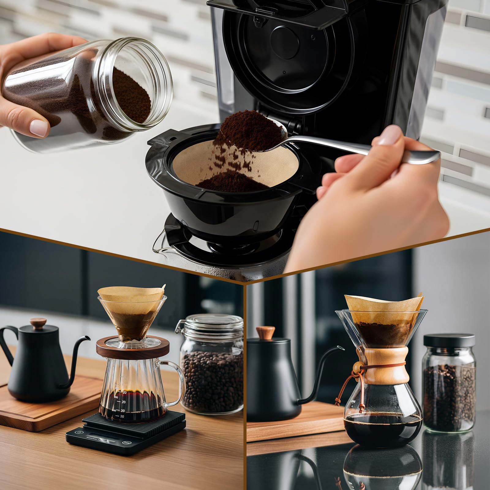 AOZITA filtros para goteo y pour-over con alta compatibilidad