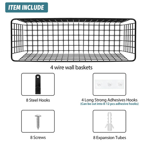 AOZITA ganchos de acero para pared, soporte resistente para utensilios.