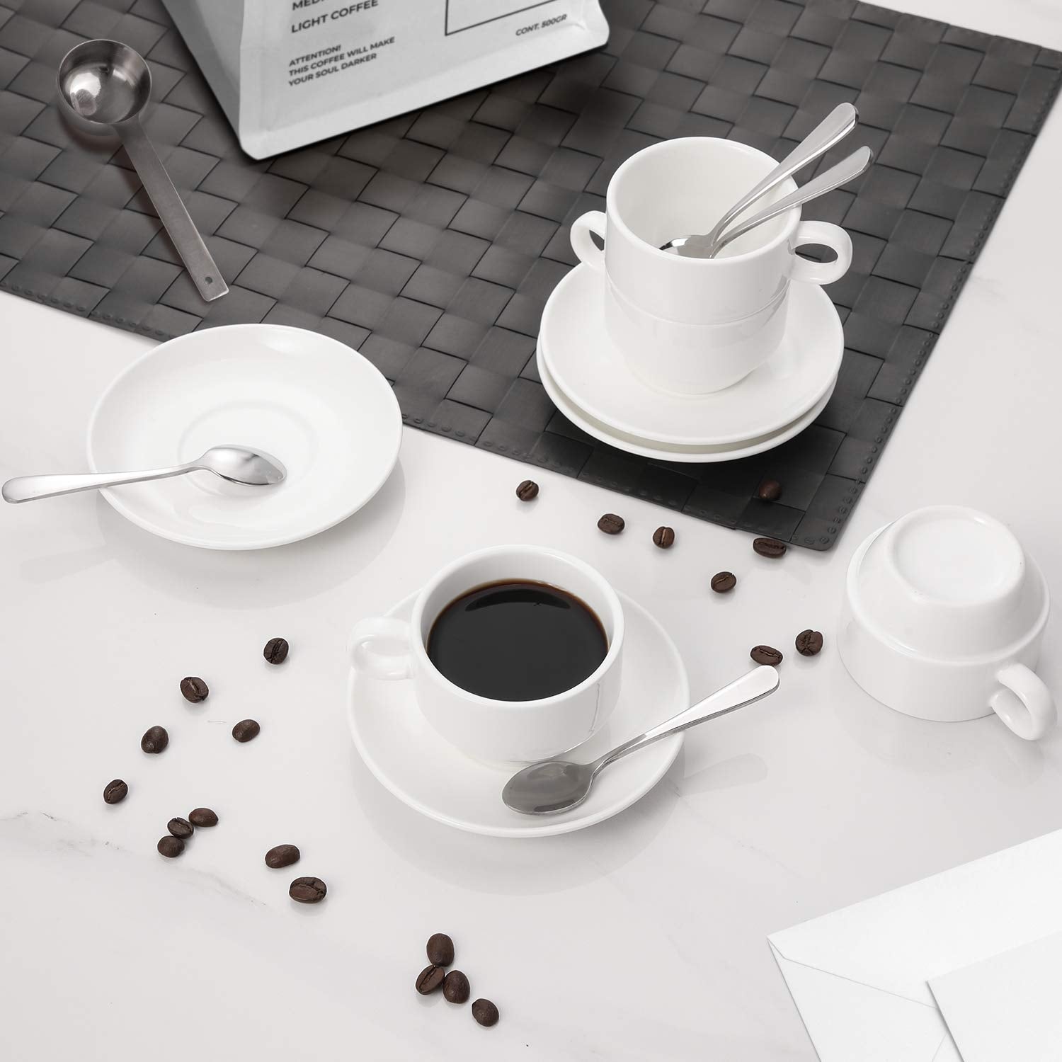 AOZITA soporte de acero inoxidable para organizar el juego de espresso