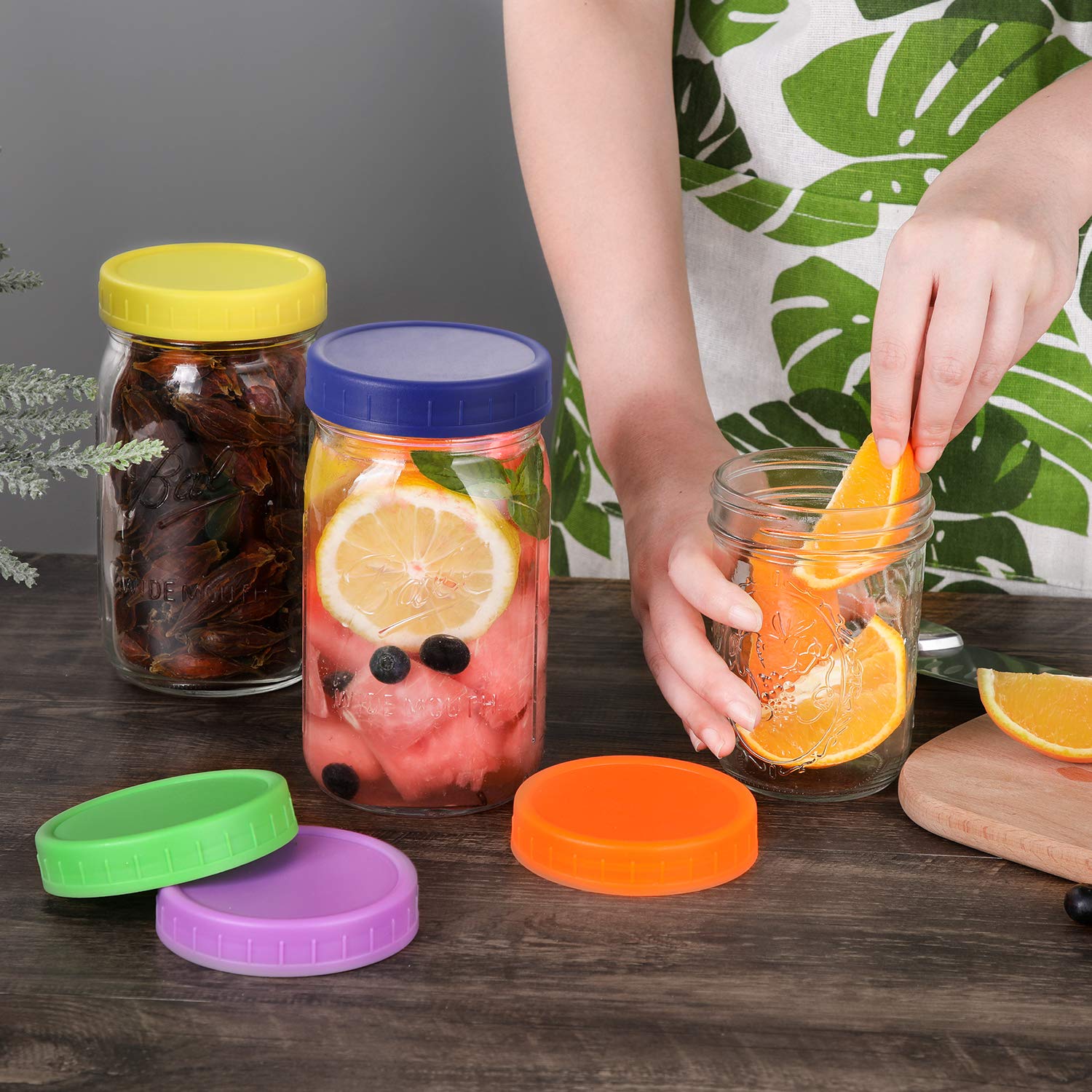 AOZITA tapas de colores para almacenar granos, dulces y más