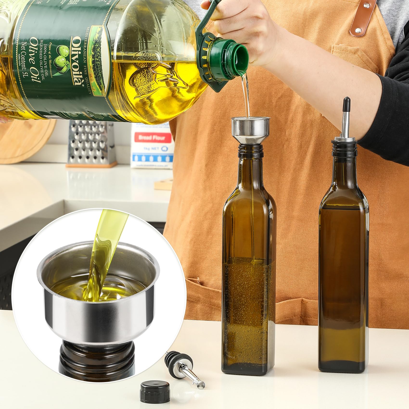 AOZITA tapa rosca, cierre hermético para almacenamiento seguro.