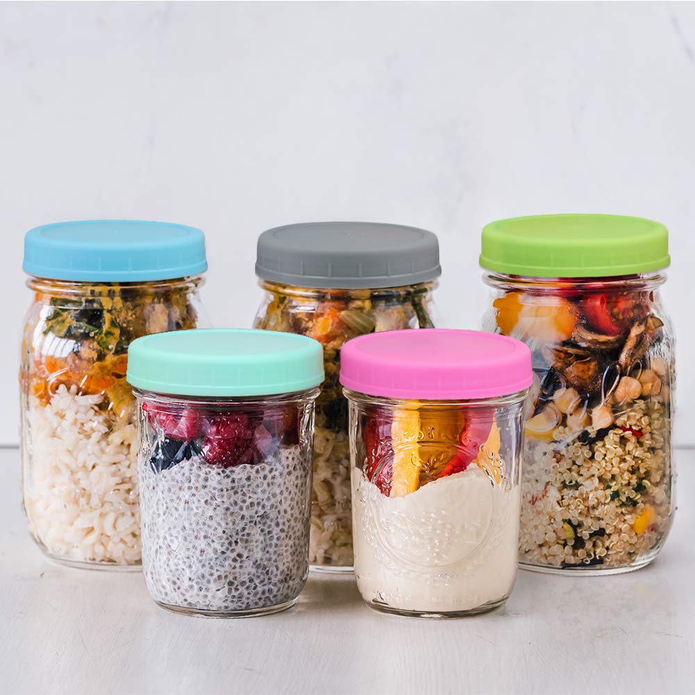 AOZITA tapas vidrio compatibles tamaños diversos para conservar alimentos.