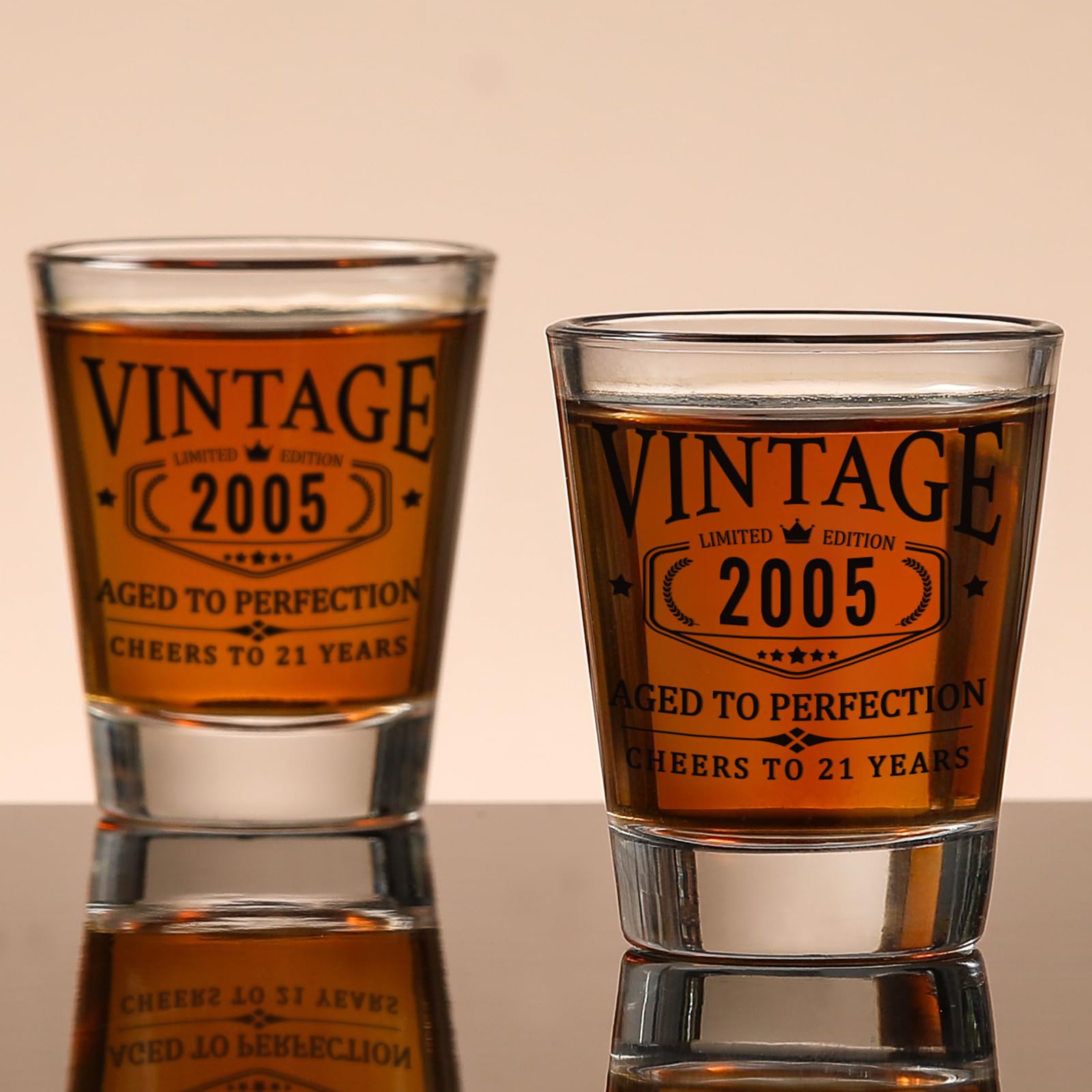 AOZITA vaso-shot 50ml, base gruesa, ideal para brindis.