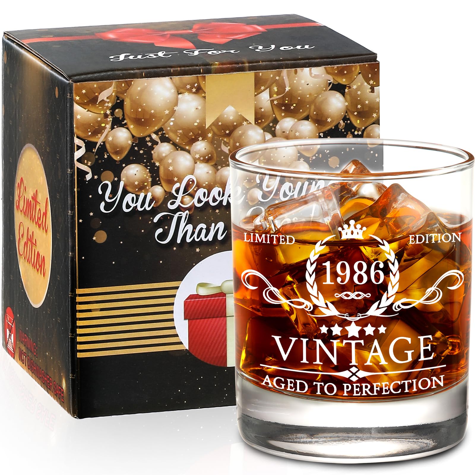 AOZITA vaso whiskey 11oz embalaje delicado listo para regalo.