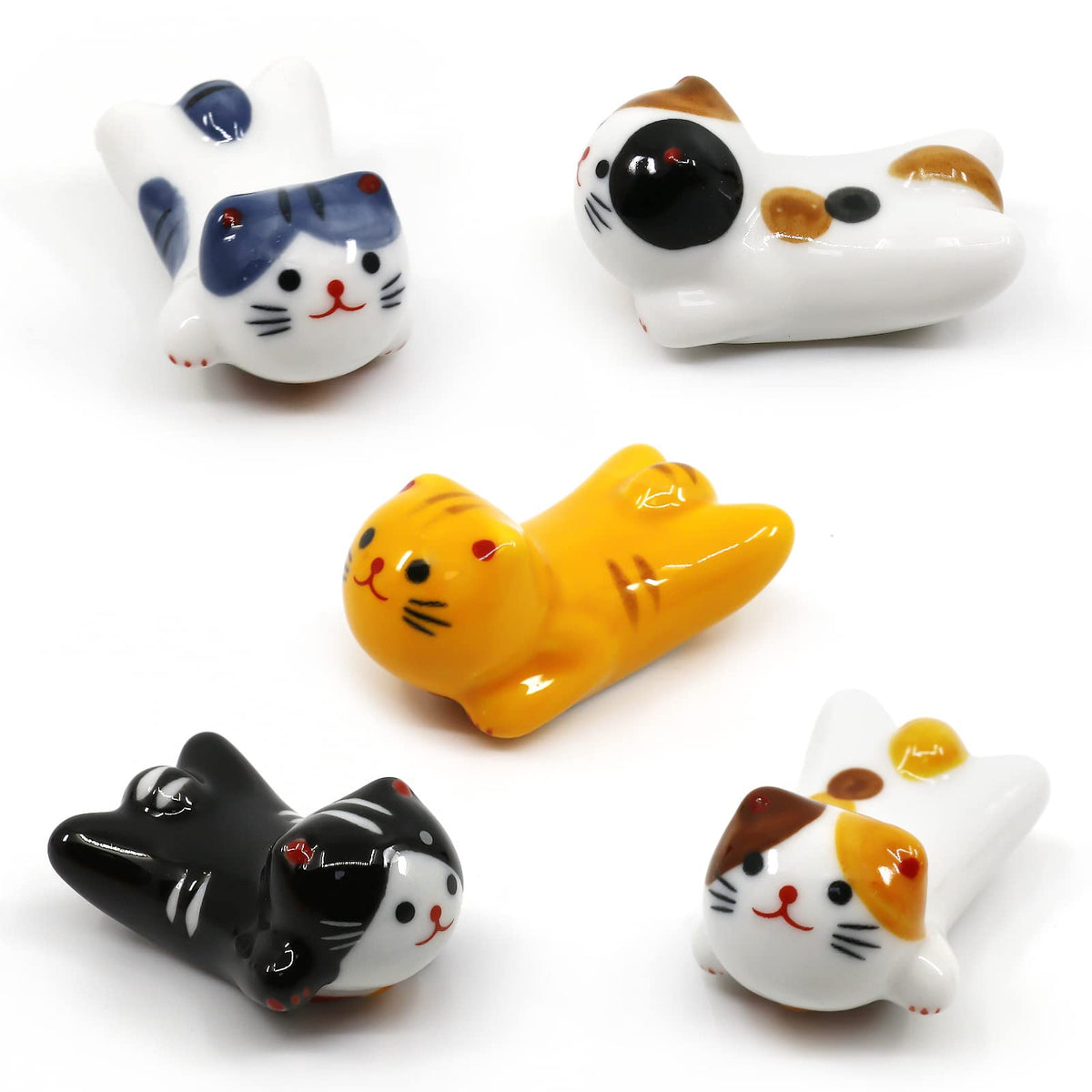 AP ARTSPER reposapalillos cerámico con gato para palillos, mantiene la mesa limpia.