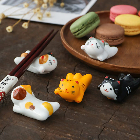 AP ARTSPER regalo ideal para cena con reposapalillos de gato ceramico.