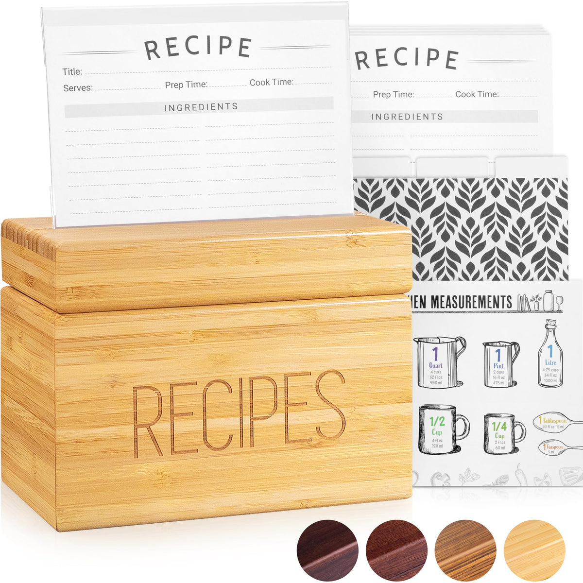 Caja Apace Living de colección insignia en sapele para conservar recetas