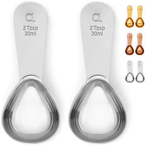 Cucharas medidoras Apace Living de acero inoxidable, juego de 2, para café y té precisas