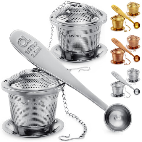 Infusor de té Apace Living: conjunto de dos para hojas sueltas y sabores intensos.