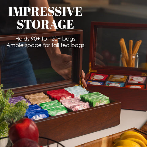 Apace Living Tea Box capacidad para 120 bolsitas de té