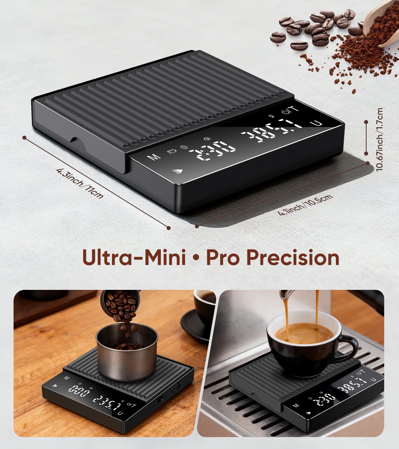 ApeWeghr escala-espresso-precisa-01g para lograr la proporción perfecta.