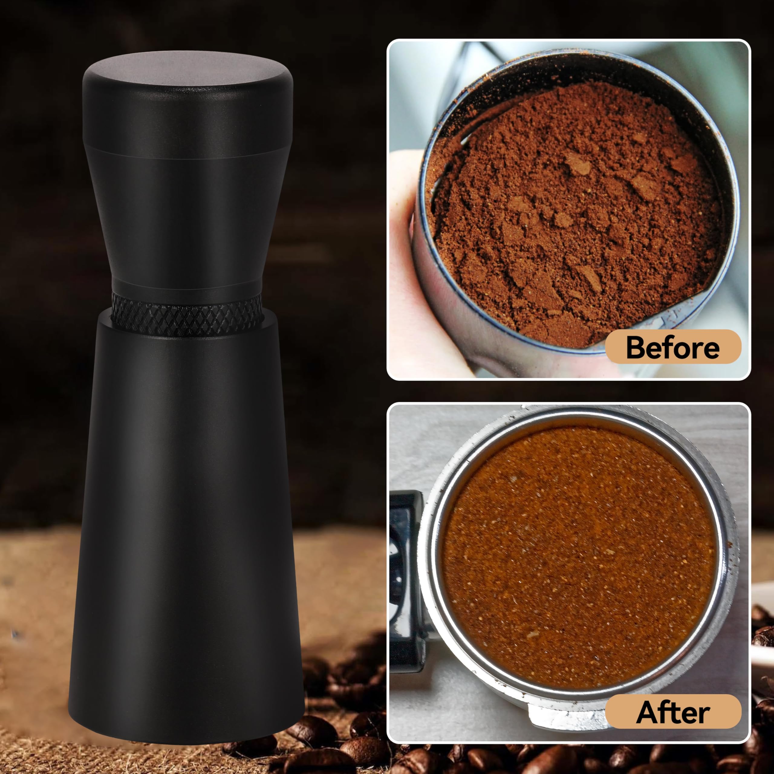 Apexstone base WDT espresso aluminio, base estable para extracción uniforme