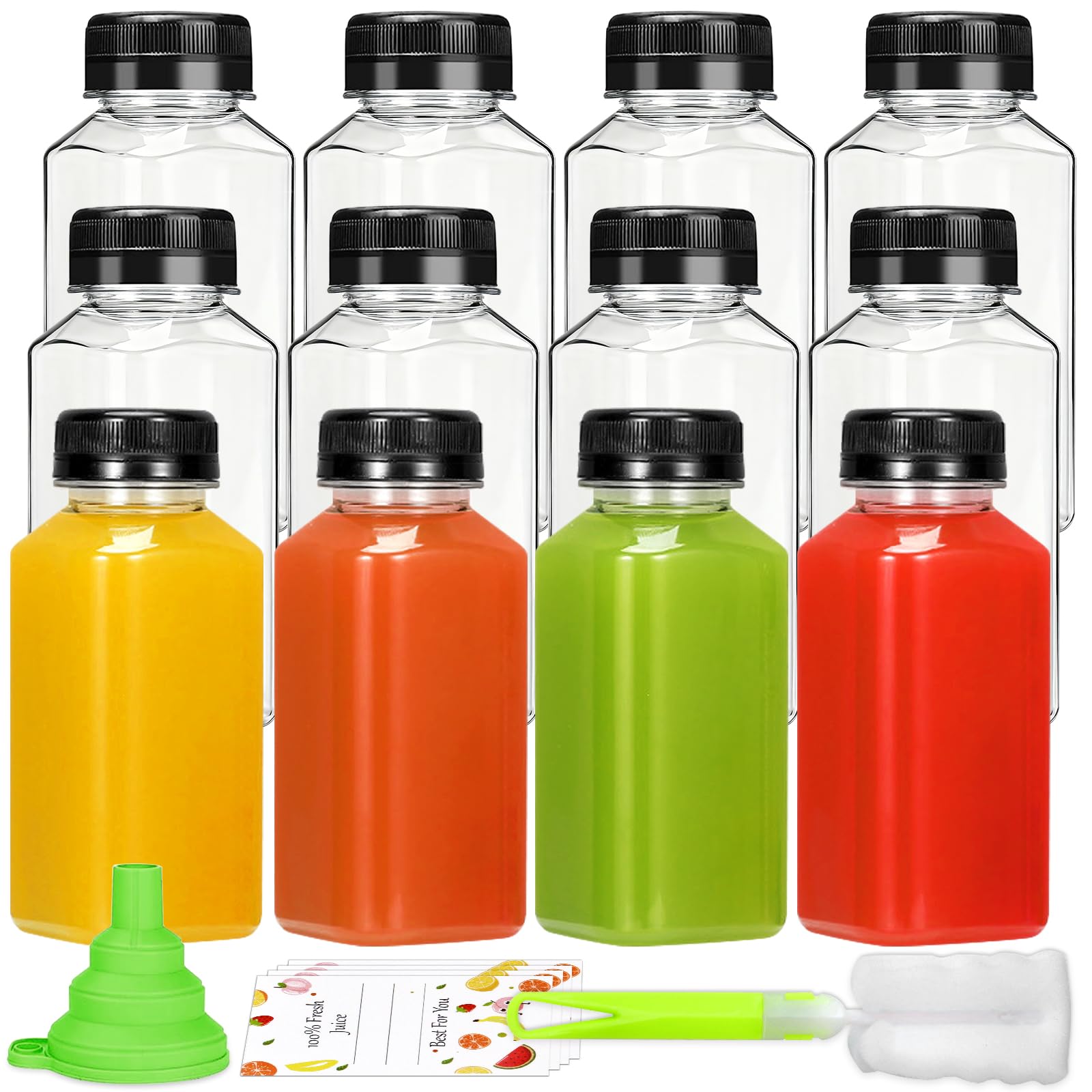 Apidgrowth botellas 8 onzas con tapa, ideales para jugos y batidos