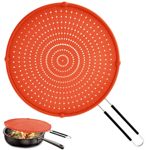 Apidgrowth escudo de salpicaduras para sartén, evita salpicaduras y mantiene la cocina limpia