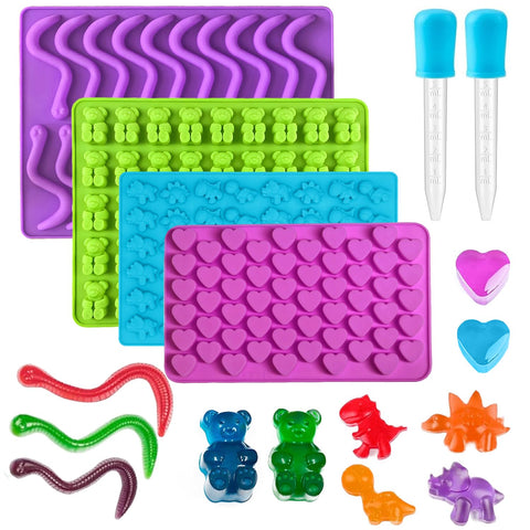 Apiocmy moldes silicona mini osos, gominolas fáciles de desmoldar.