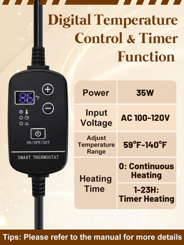 Apipi control digital de temperatura permite ajustes precisos durante la fermentación.