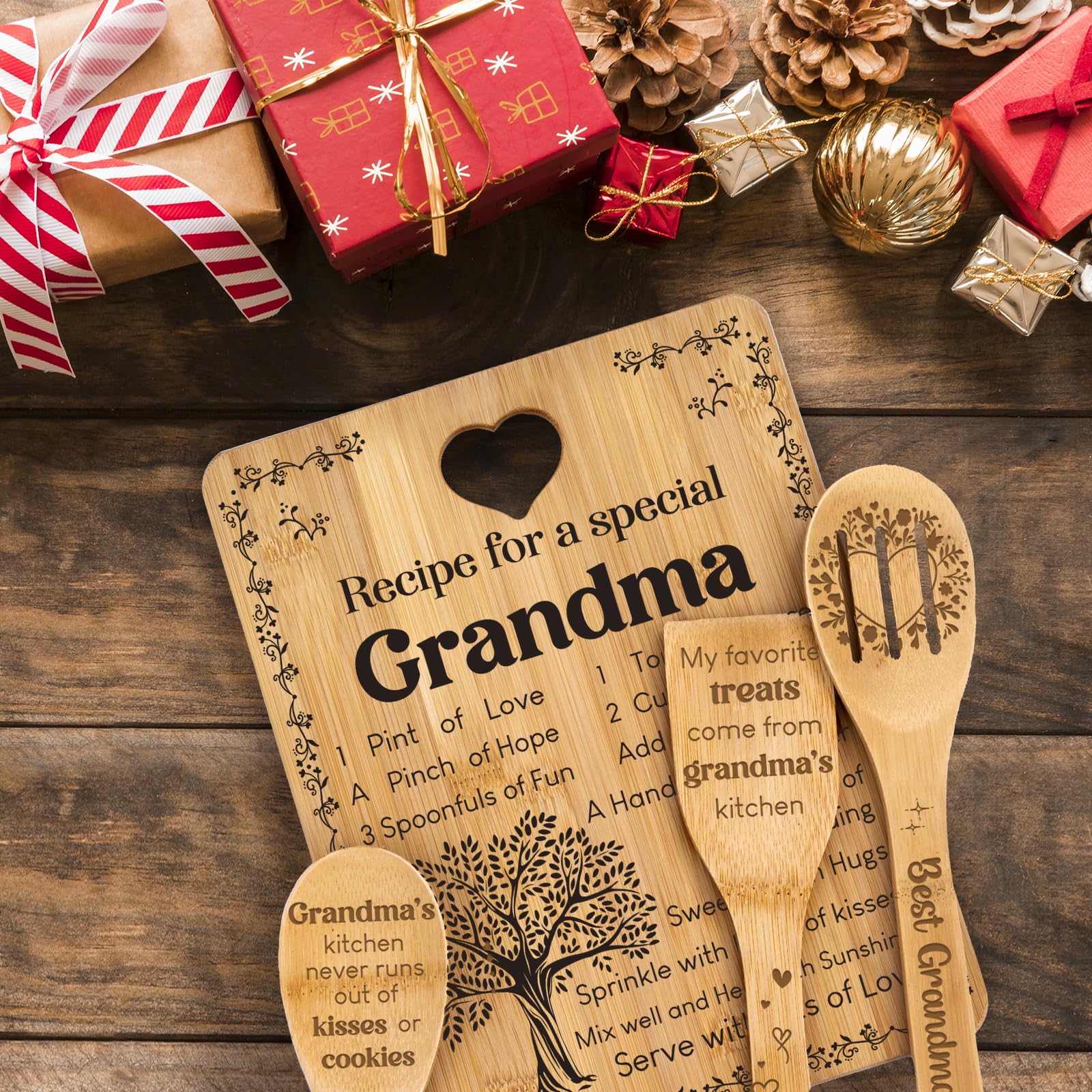 Apjielop tabla de corte para cumpleaños de abuelas, texto inspirador.